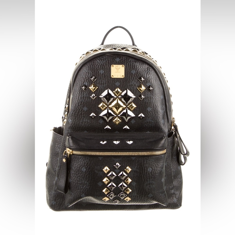 Authentic MCM studded backpack purse
